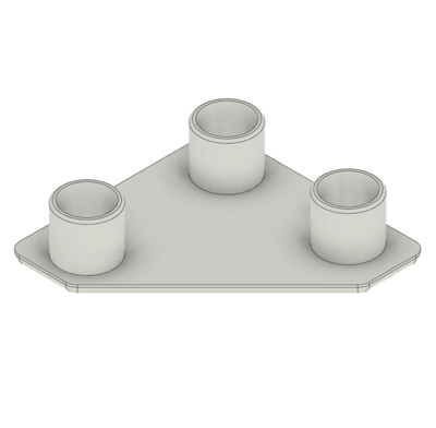 60-090-2 MODULAR SOLUTIONS POLYAMIDE PART END CAP 45MM X 45MM MITER CORNER LIGHT GRAY
